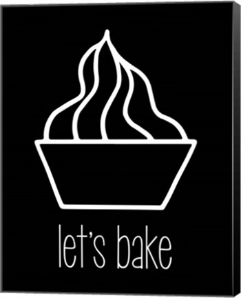 Framed Let&#39;s Bake - Dessert V Black Print