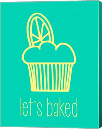 Framed Let&#39;s Bake - Dessert IV Teal Print