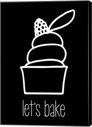 Framed Let&#39;s Bake - Dessert III Black Print