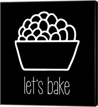 Framed Let&#39;s Bake - Dessert II Black Print