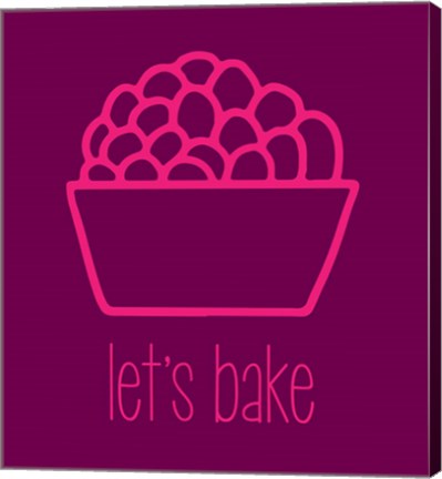 Framed Let&#39;s Bake - Dessert II Magenta Print