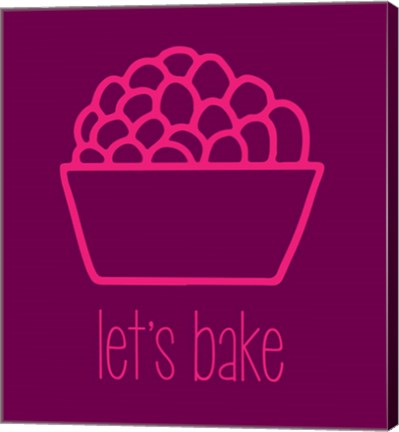 Framed Let&#39;s Bake - Dessert II Magenta Print