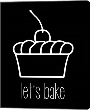 Framed Let&#39;s Bake - Dessert I Black Print