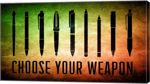 Framed Choose Your Weapon - Scrotched Earth Print