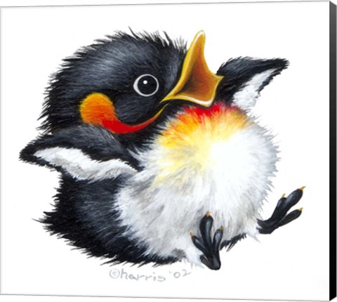 Framed Let It Snow - Penguin Print