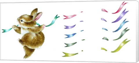 Framed Spring Fling - Dancing Bunny Print