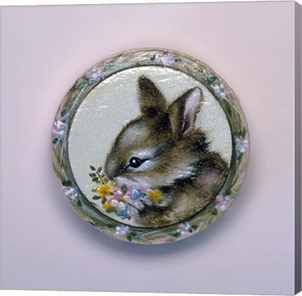 Framed Bunny Circle II Print