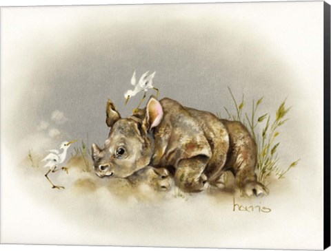 Framed Rhino Baby Print