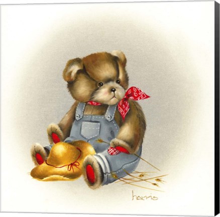 Framed Country Teddy Print