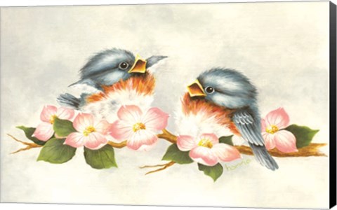 Framed Love Is In The Air - Birds Print