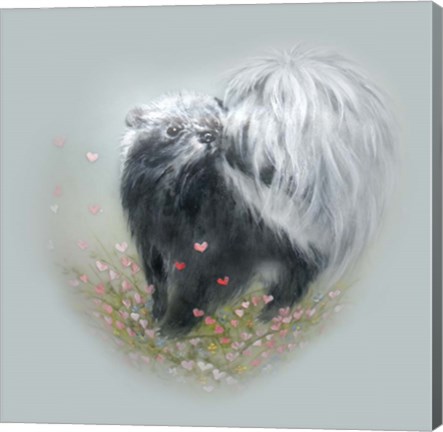 Framed Love Is In The Air - Skunk Print