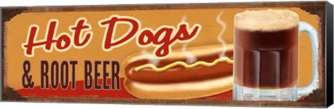 Framed Rootbeer And Hot Dog Print