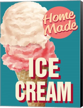 Framed Home Made Ice Cream Print