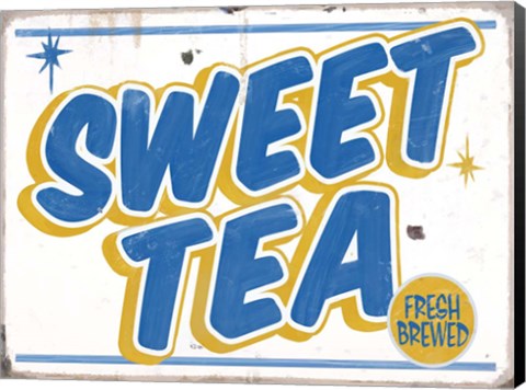 Framed Sweet Tea Distressed Print