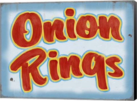 Framed Onion Rings Distressed Print