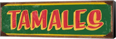 Framed Tamales Dk Green Print