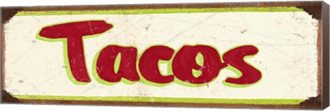 Framed Tacos Cream Print