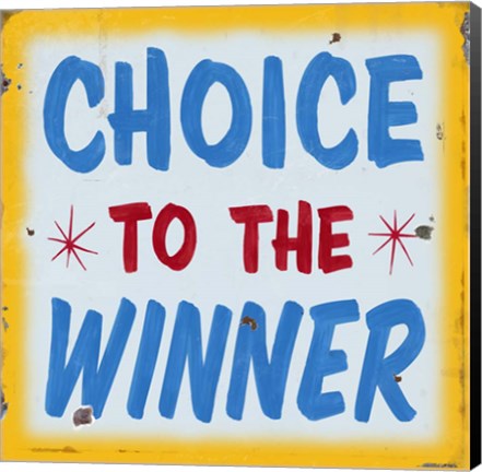 Framed Choice To Winner Distressed Gold Border Print