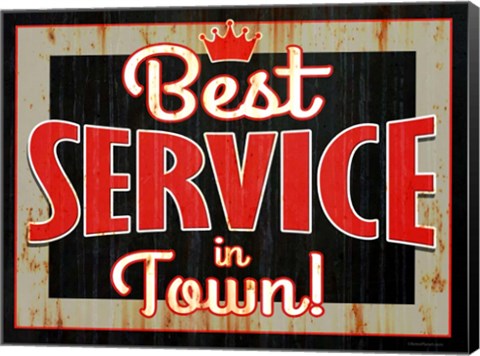 Framed Best Service Print