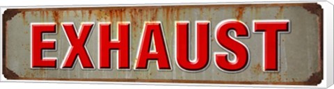 Framed Exhaust Rusted Garage Print