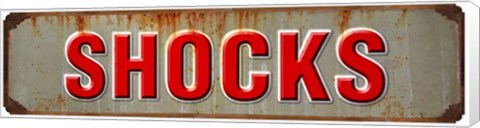 Framed Shocks Rusted Garage Print