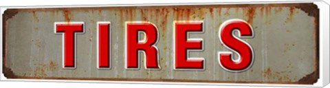 Framed Tires Rusted Garage Print