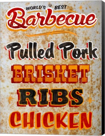 Framed Barbeque World&#39;s Best Rusty Print