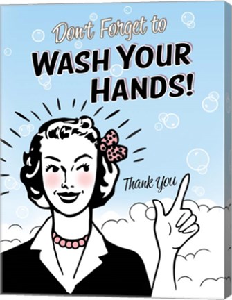 Framed Washhands Print