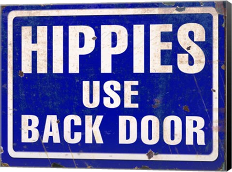 Framed Hippies Back Door Print