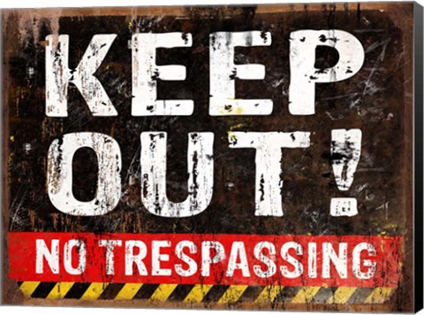 Framed Keep Out Print