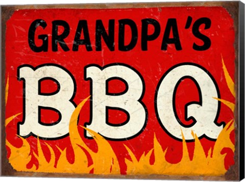 Framed BBQ Grandpas Print