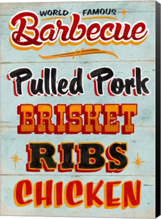 Framed Barbeque Board Distressed Print
