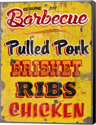 Framed Barbeque Genuine Pit Trashed Print