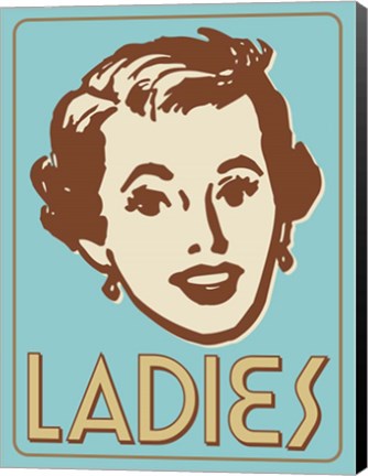 Framed Ladies Turquoise Print