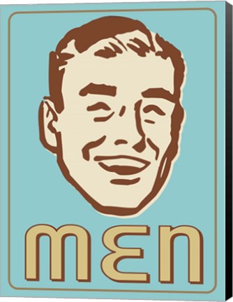 Framed Guys Turquoise Print