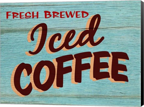 Framed Iced Coffee Rustic - Rectangle Print