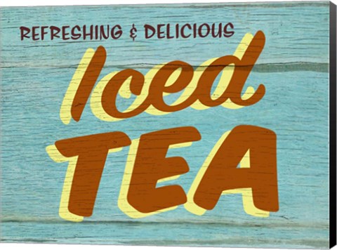 Framed Iced Tea Rustic - Rectangle Print