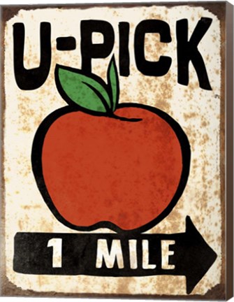 Framed U-Pick Apple Print