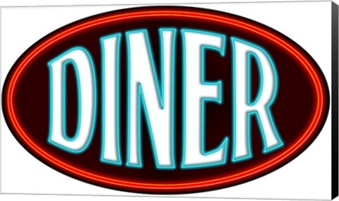 Framed Diner Oval Print