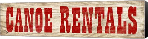 Framed Canoe Rentals A Print
