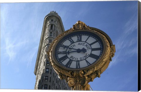 Framed Flatiron and Clock Print