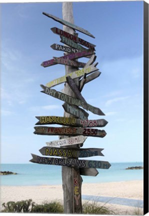 Framed Key West Sign Print