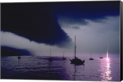 Framed Storm Over Hook Mountain Print