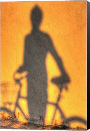 Framed Biker Shadow Print