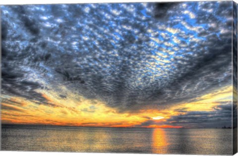 Framed Blue Sunset Print