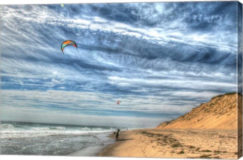 Framed Cape Cod Kite Boarders Print