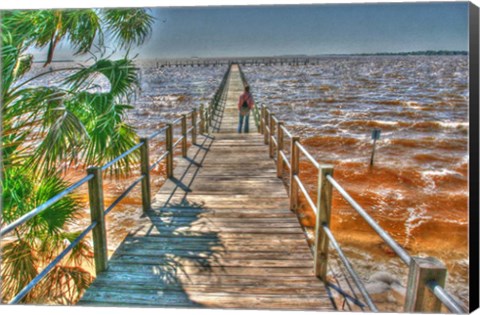 Framed Cedar Key Pier Print