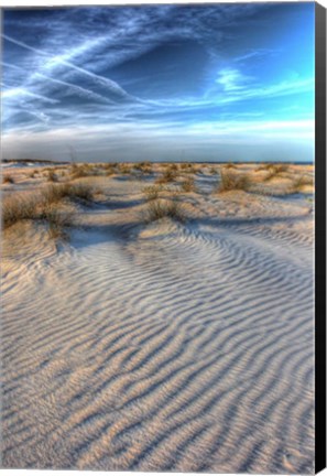 Framed Dune Lines Vertical Print