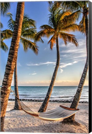 Framed Four Palm Hammock Print