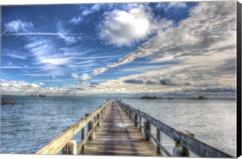 Framed Long Pier Sebastian Florida Print